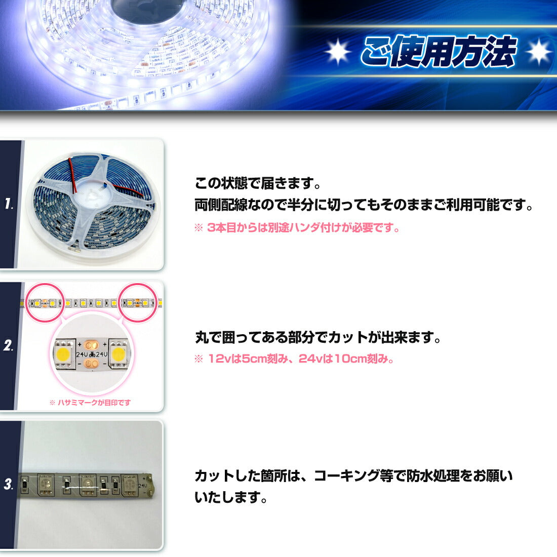 LEDテープライトチップ1段タイプ(take39)