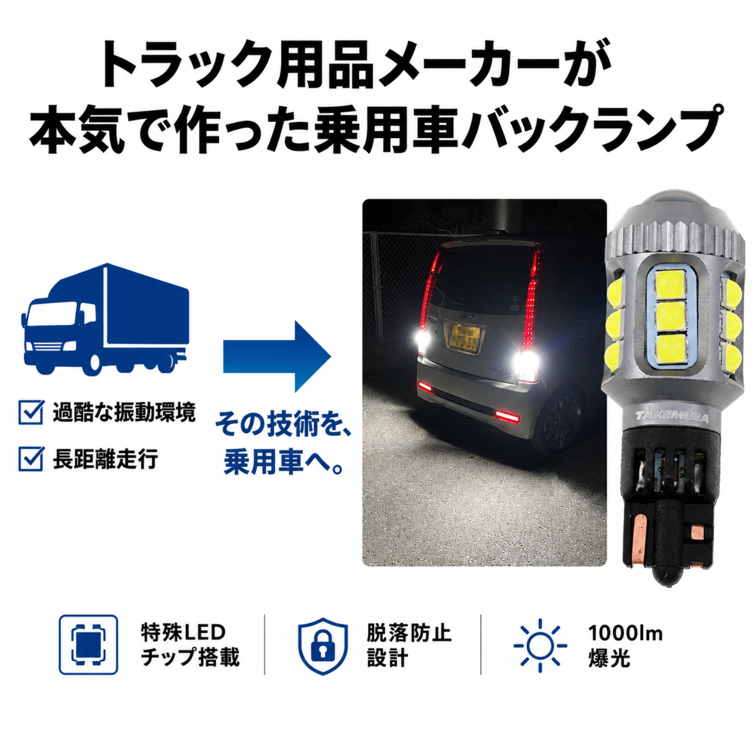 竹村商会 】T16 バックランプ専用バルブ(take123)