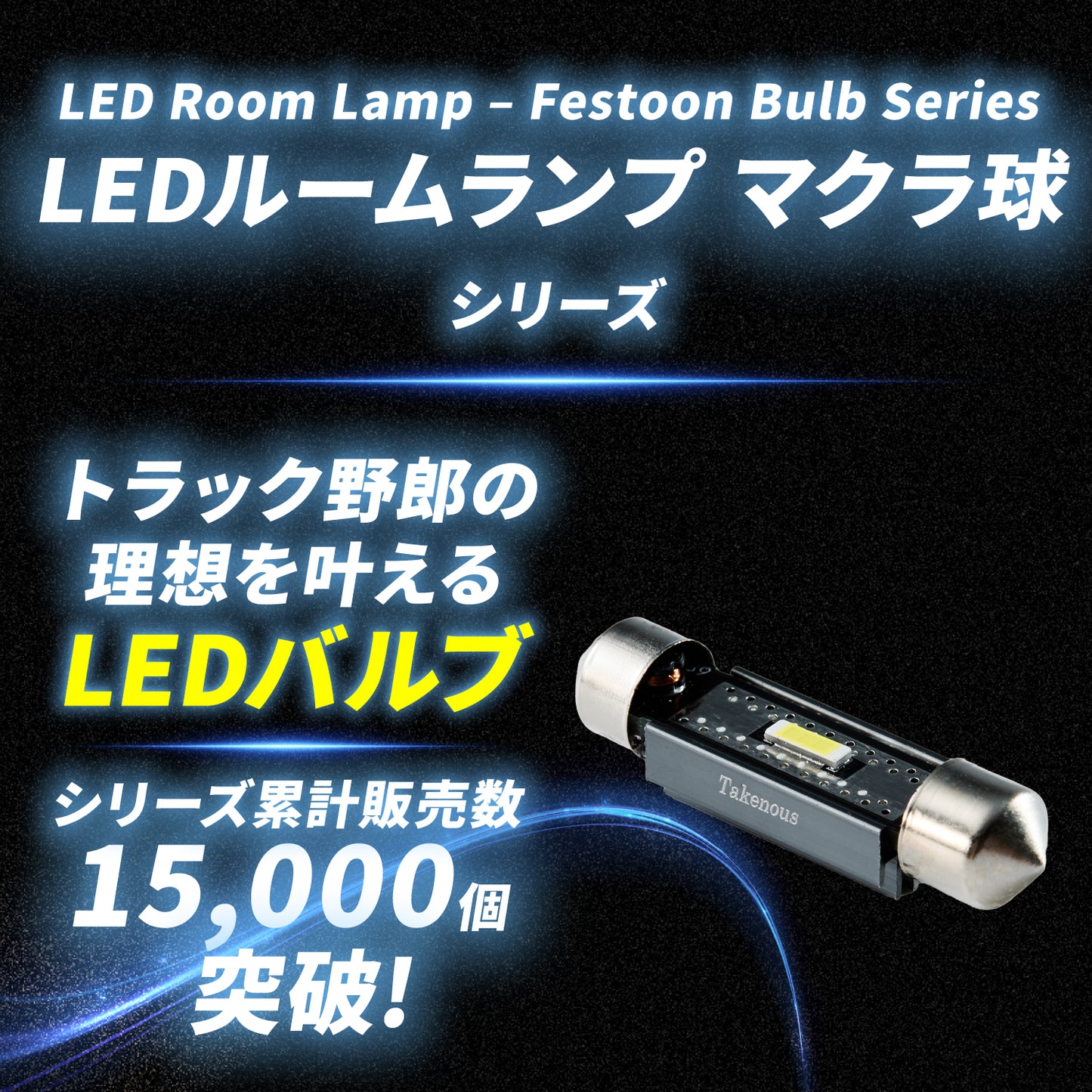 LEDルームランプ マクラ球 T8×28mm T10×31mm 36mm 39mm 41mm(take136)