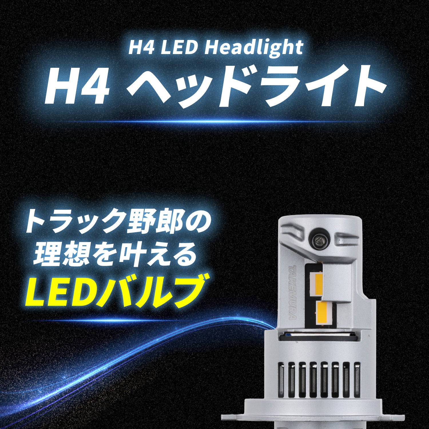 竹村商会 】H4ヘッドライト専用LEDバルブ(take168)