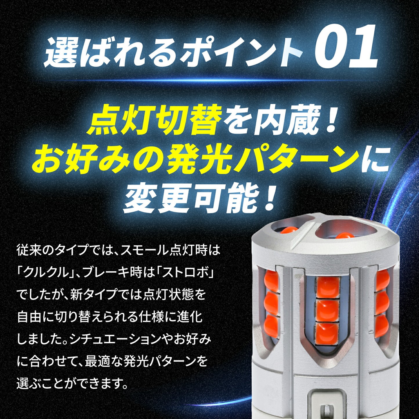 点灯切替内蔵クルクルテール(take176)