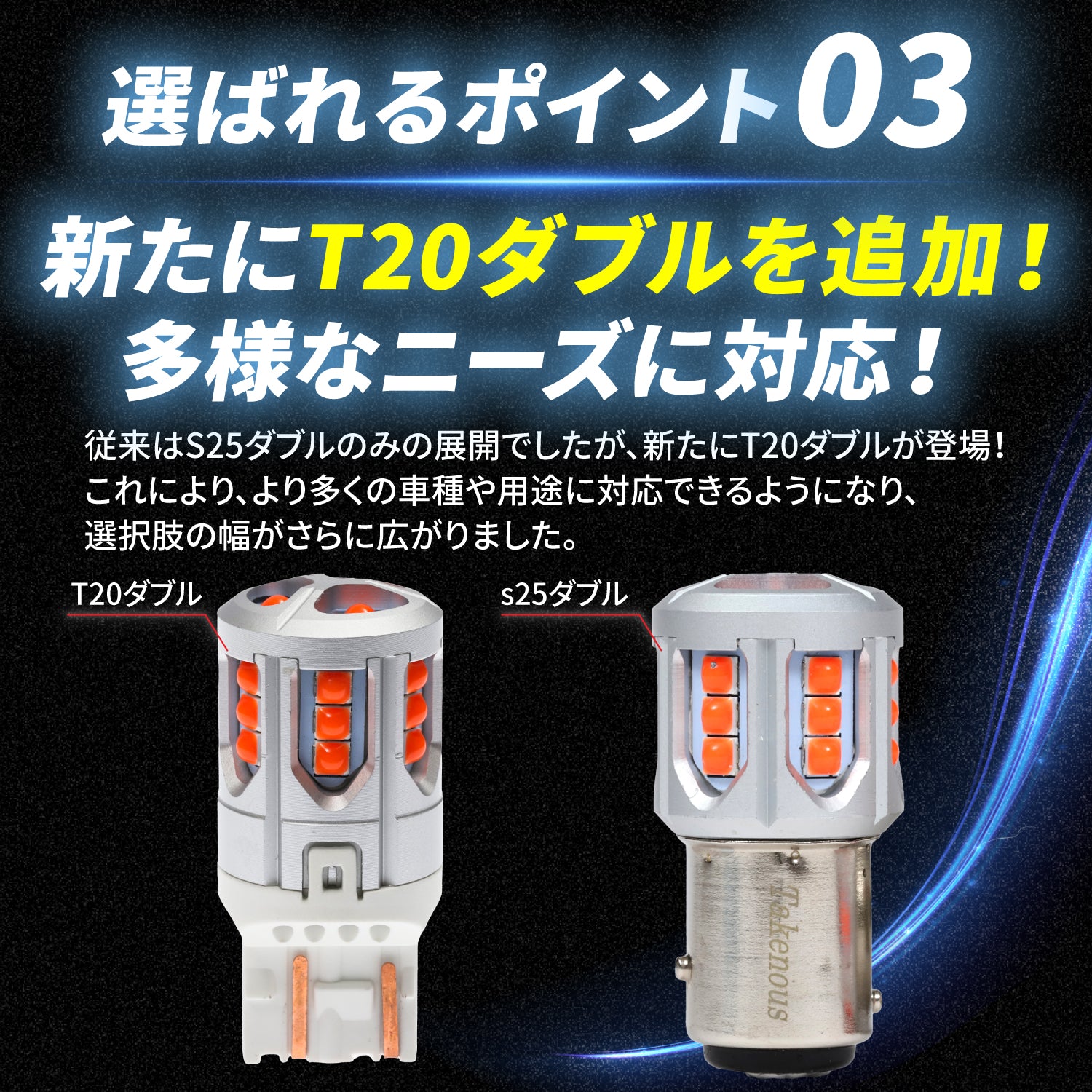 竹村商会 】点灯切替内蔵クルクルテール(take176)