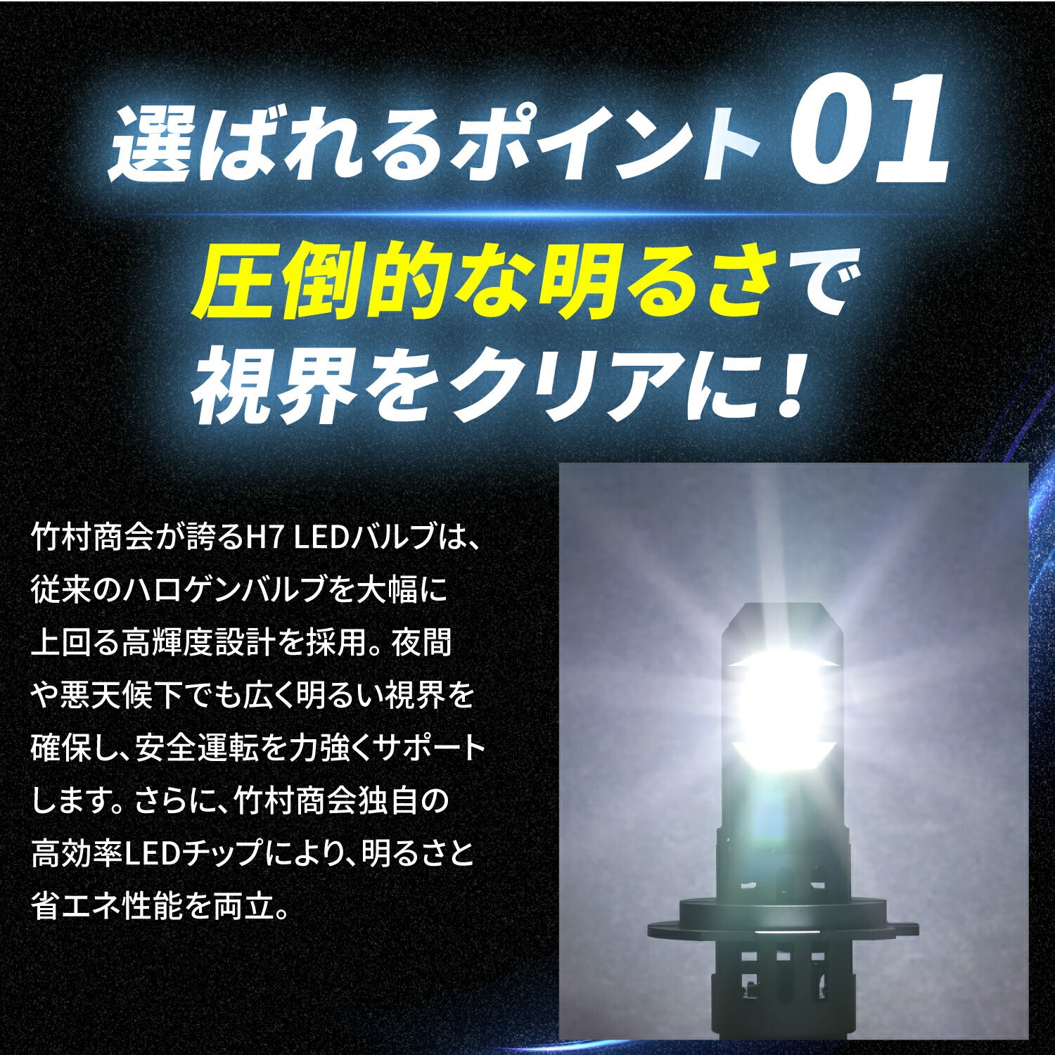 竹村商会 】H7 LEDバルブ(TAKE183) 竹村商会 】H7 LEDバルブ(TAKE183)