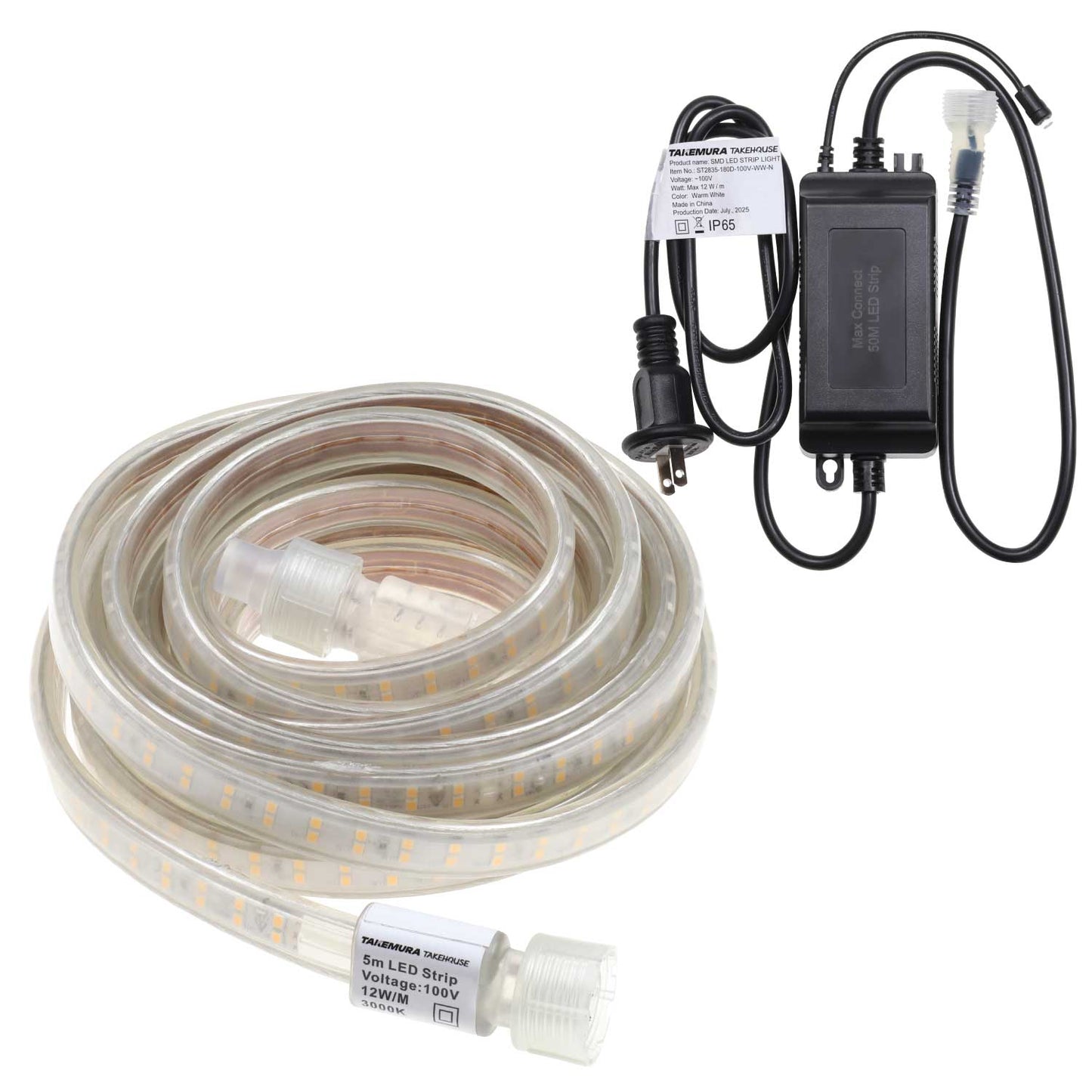 TAKEHOUSE 100v 屋内外専用LEDテープライト 5m/10m/15m(TAKE190)