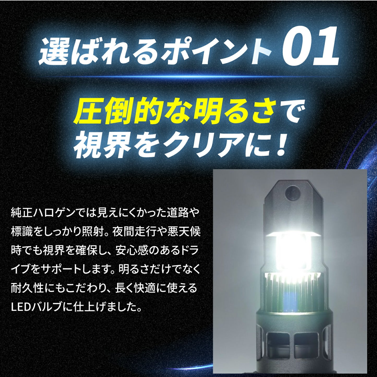17スーパーグレートフォグランプ用H11LEDバルブ左右セット(TAKE196)