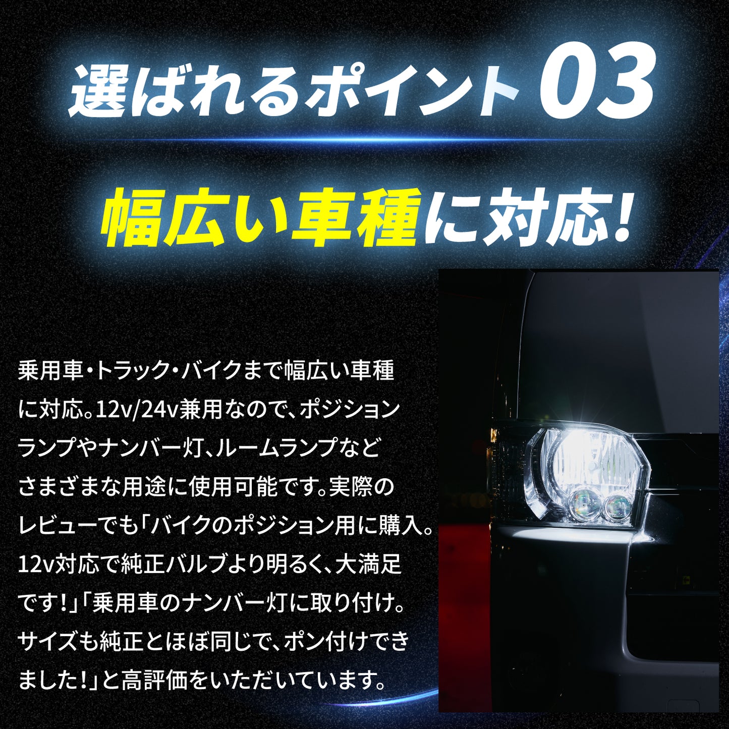T10ポジション用LEDバルブ(take25)