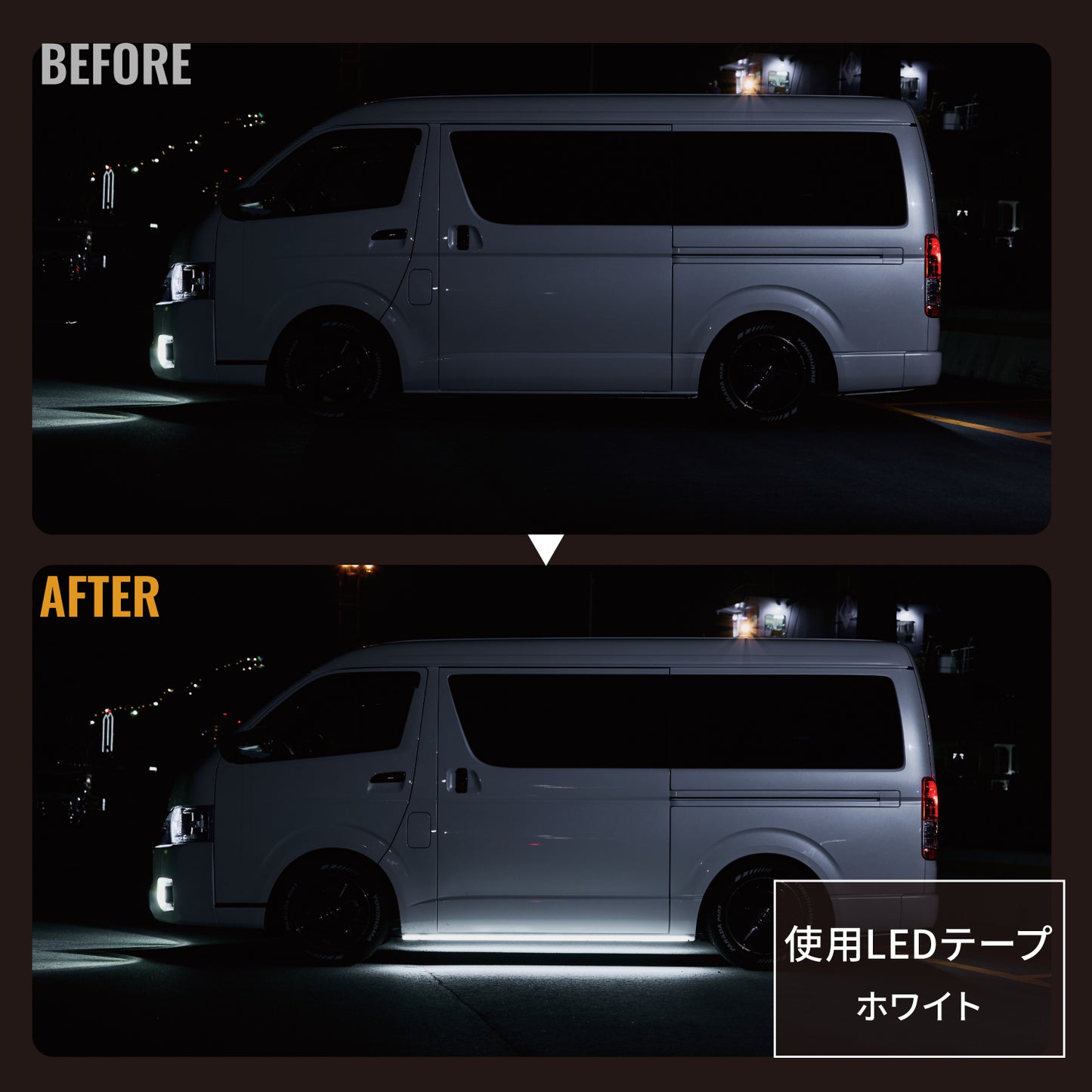 12v専用 最新版LEDテープ 防水タイプ  1m 2m 3m (take119)
