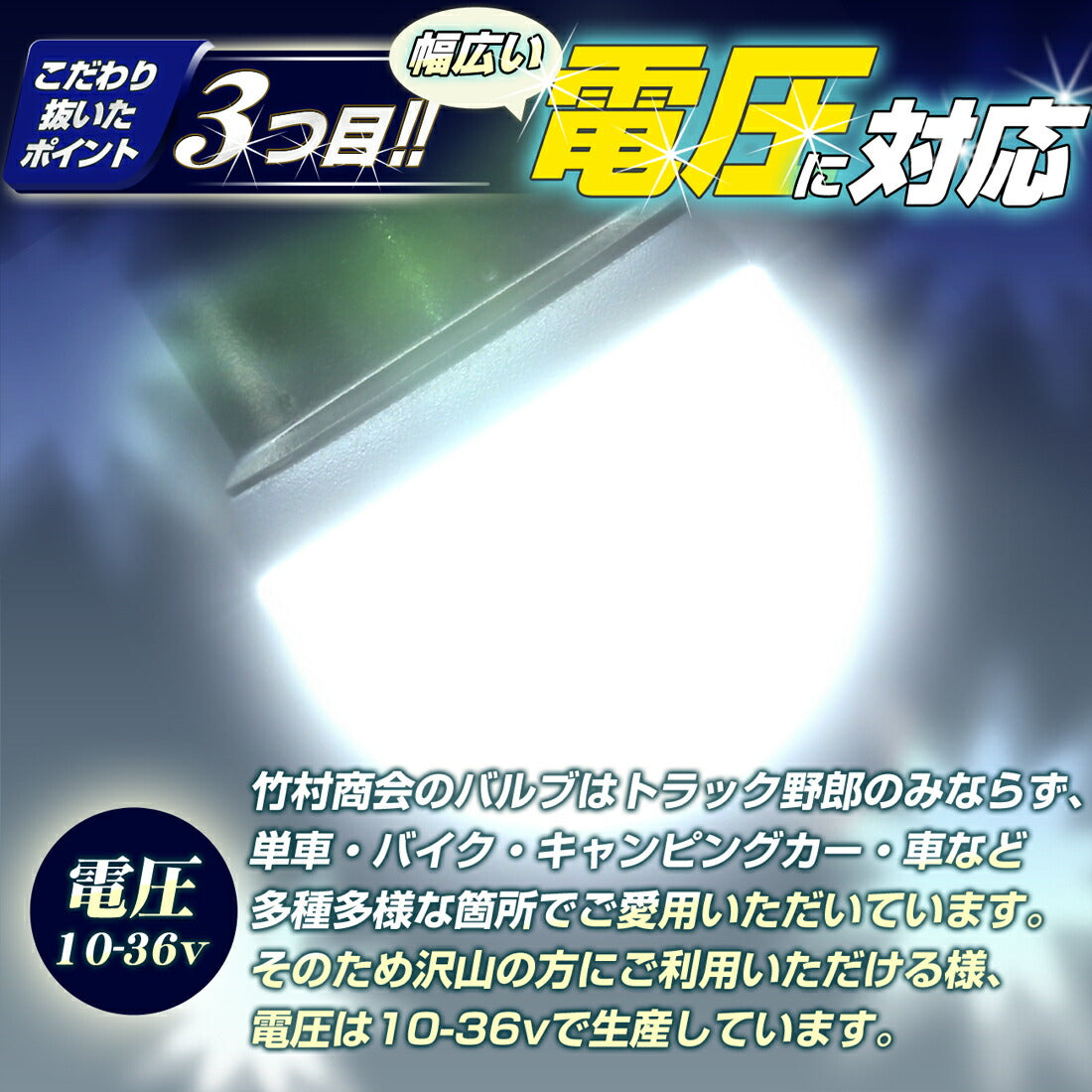 点滅点灯切り替え内蔵 ルミナスルーセントバルブバスマーカー用(TAKE-64)